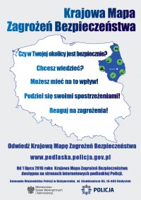 na zdjęciu mapa Polski i napis Krajowa Mapa Zagrożeń Bezpieczeństwa